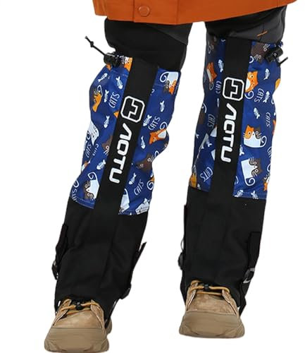 LearnLyrics Kinder-Schneegamaschen, wasserdichte Kinder-Stiefelgamaschen – verstellbare Schneedecke für Kinder – Cartoon-Kinder-Kletterschutzausrüstung für