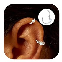 Diamday 1 par opal näspiercing näsring ring ring ring piercing öra kirurgiskt stål piercing näsa septum näsring nostril silver guld helix ring tragus conch clicker läpppiercing smycken 20/18/16 G 8/10