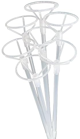 Lot de 36 grands supports de ballons transparents de 43 cm avec gobelets, longs et réutilisables pour ballons Bobo de 25,4 cm à 76,2 cm divers ballons d'anniversaire, festivals, fêtes de mariage