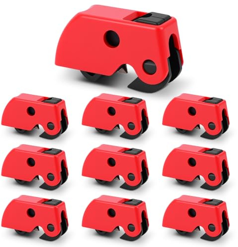 Circuit Breaker Lockout Device Kit, 10 pcs Universal MCB Safety Locks with Self-Tightening Screws for Single, Double & Triple Handle Breakers, Industrial LOTO Lock Out Tag Out Electrical Safety Set