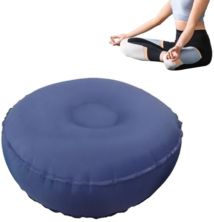 Cojín De Suelo - Cojín Inflable de Yoga y Equilibrio para Meditación | Soporte Plegable Para Relajación Ejercicio Zen Pilates Oración Adultos Hogar Interior Exterior