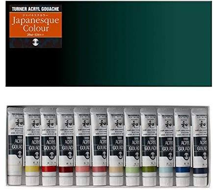 Turner Acryl Gouache Japanesque 12 Colour Set 20 ml Tubes