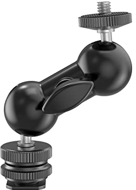 SmallRig Cool Ballhead, Multi-Function Double Ball Dead Adapter with Shoe Mount & 1/4 Screw for Monitors Led Light Microphone - 1135