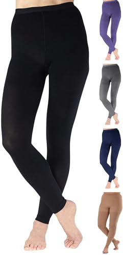 Graduated Compression Stockings Leggings with Control Top - Firm support 20-30mmHg Absolute Support, XXL, Black