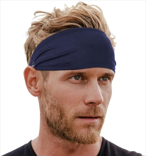 Tough Headwear Cinta Pelo Deporte Hombre - Cinta de Pelo Hombre Sudor para Running Fútbol Ciclismo Gym Tenis - Transpirable y Absorbente - Diadema Deportiva Compatible con Casco