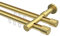 Interdeco Innenlauf Gardinenstange Messing Optik 20 mm Ø 2-läufig Prestige Santo, 100 cm