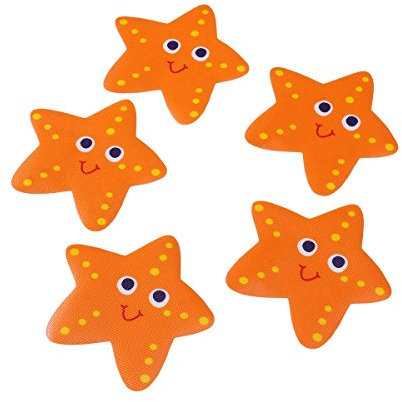 OUNONAOUNONA 5Pack Adesivi Antiscivolo di Sicurezza per Bagno Vasca da Bagno Antiscivolo pedane di Sicurezza Adesivo Bagno Applique Decal (Arancione)