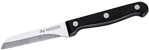 Nirosta FACKELMANN Coltello Patatero Per Verdure Lama Tagliare Acciaio Inox Manico Legno packawood Marrone 17,5x2 cm 1pz