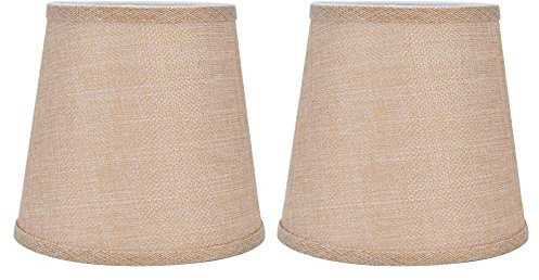 Moderner Lampenschirm für Tischlampen, E14, Leinen, konisch, Trommel-Lampenschirm, europäischer Stil, Lampenschirme für Tischlampen, Schlafzimmer, Stehlampen, Kronleuchter, 2 Stück