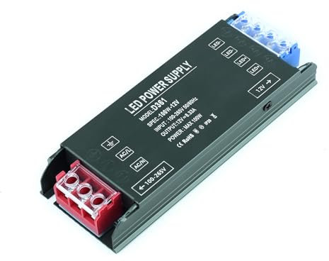 KSIBNW Transformador 220V a 12V Fuente Alimentacion, Ultra Fino LED Alimentación AC 220V a DC 12V 8,3A 100W Driver de Bajo Tensión Controlador de Voltaje Constante Conmutación Compacto para Tira LED