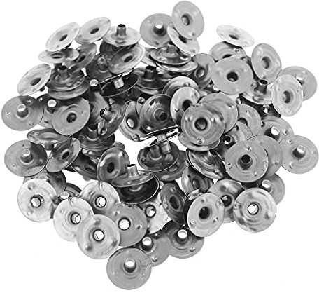 Lot de 100 mèches de bougies chauffe-plat en métal auto-centrantes pour la fabrication de bocaux cadeaux artisanaux