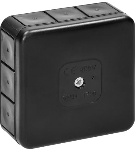 Miratic Boite de Derivation Etanche Exterieur IP55 avec 12 presse-étoupes en caoutchouc Boite de Derivation Encastrable et En Saillie Haute Qualité et Résistance aux Intempéries (noir)