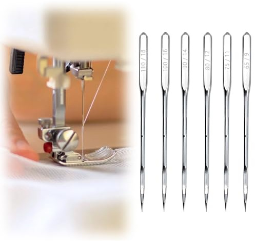 Sewing Machine Needles, 60 Pcs Sewing Needles Universal Machine Needle/s Assorted Size 65/9, 75/11, 80/12, 90/14, 100/16, 110/18 Sewing Machine Accessories Compatible with Singer,Brother,Janome,Varmax