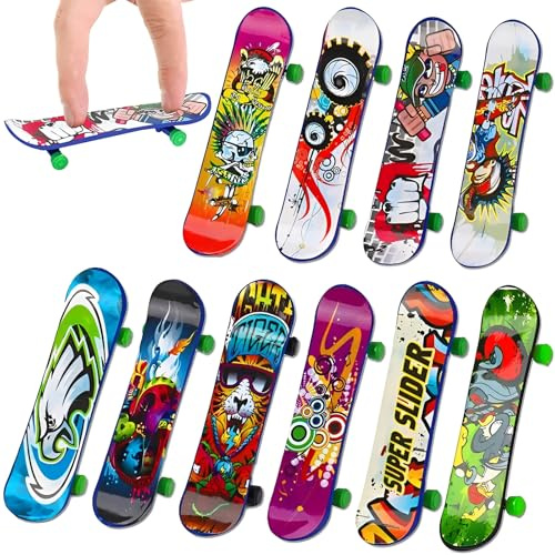 EAVUYIS 20 Pezzi Finger Mini Skateboard da Dito per Bambini, Giocattolo in Lega, per Giocare o Come Decorazione Regalo per Festa di Bambini Compleanno