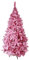 HAAC künstlicher Weihnachtsbaum in Farbe pink 180 cm Tannenbaum aufklappbar mit Metallständer Ständer