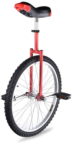 AW 24 Inch Wheel Unicycle Leakproof Butyl Tire Wheel Cycling Outdoor Sports Fitness Exercise Health Red