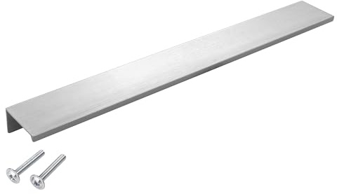 SOTECH Set di 5 maniglie di profilo per mobili in alluminio SEARL 280 mm Aspetto Acciaio Inox Maniglia per Cassetti Maniglia da Cucina