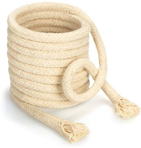 COM-FOUR® La mèche pour Lampes à Huile Peut être découpée sur Mesure - Torches en Bambou - 250 cm x Ø 8 mm (250cm x 8mm)