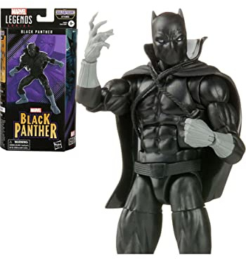 Marvel Hasbro Legends Series - Figura clásica de Black Panther de 15 cm - 2 Accesorios, 1 Pieza para armar Figura - Cómics de, F3679