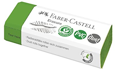 Faber-Castell Eraser Erasure PVC-Free & Dust-Free, Green