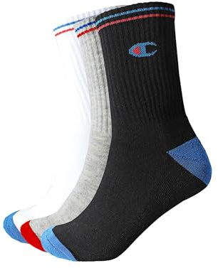 Champion Core Multicolor 3pp Crew, Calze Unisex - Adulto ( pacco da 3)
