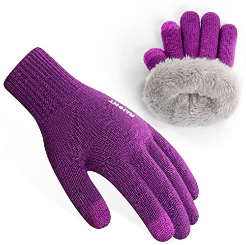 Unisex Kinder Handschuhe Winter für Jungen Mädchen Thermohandschuhe Touchscreen Winterhandschuhe Warme Wollstrickhandschuhe mit Fleecefutter 3-15 Jahre