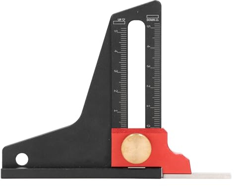 0 Till 50 Mm Mätområde Aluminiumlegering Höjdmätare Djupmätare Träbearbetningsverktyg Sågbord Trimmaskin Justeringslinjal