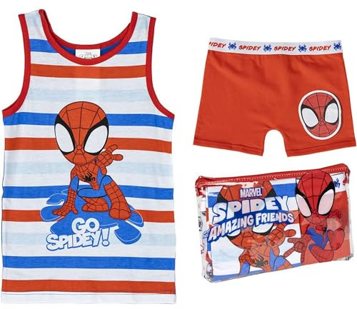 CERDÁ Life'S Little Moments Pack Pijama Corto de Tirantes Y Neceser de Spidey Juego de Pijama Niños (Pack de 1)
