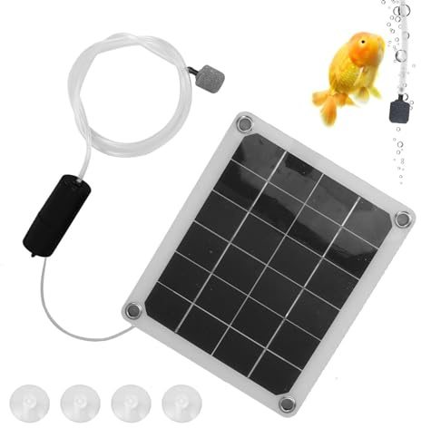 Kasmole Aeratore per laghetto solare - Diffusore aeratore per laghetto alimentato tramite USB | Pompa solare regolabile per laghetto, comodo aeratore per laghetto per coltura, cortile, stagni e lago