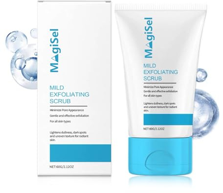Scrub Uppstramande, Milky Scrub, peeling, Toning Kroppssmör, Ansikte Milky Gel 60 g med Döda havssalt och Hyaluronsyra, Intensivt återfuktar och tonar huden