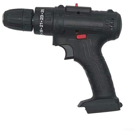 Taladro de martillo giratorio inalámbrico, taladro eléctrico de litio cepillado, mandril de 10 mm, control de doble velocidad ajustable, cuerpo compacto de 194 x 165 mm