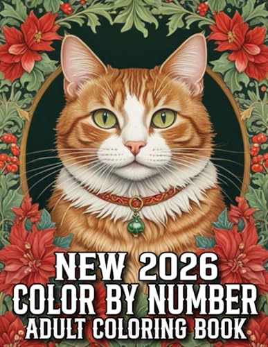 New 2026 Color By Number Adult Coloring Book: Easy Design Color By Number Adult Coloring Book | Large Print Birds, Flowers, Butterflies, Animal and More