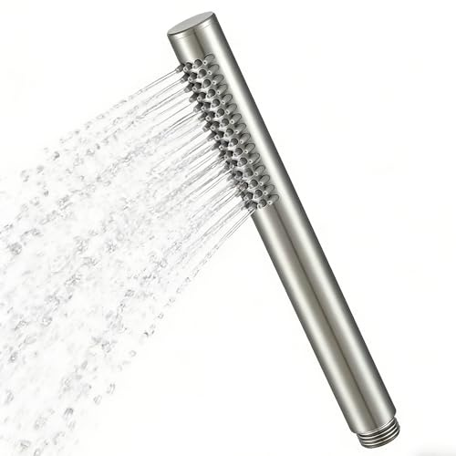 Gykutix Soffione Doccia Alta Pressione, Doccetta per Doccia Risparmio Idrico con 48 Fori in Silicone, Doccino per Doccia Anticalcare in Acciaio Inossidabile 304, per Famiglie e Singoli