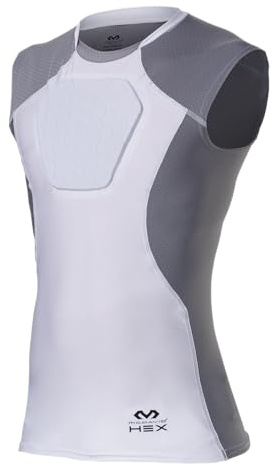 McDavid Youth Chest Protector, HEX Baseball Chest Protector Youth Sizes. Heart Guard Sternum Protection Compression Shirts, Padded Football Shirt for Lacrosse, Softball, Paintball, Rugby & More