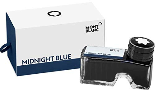 MONTBLANC Tintenfass Midnight Blue 109204 – Hochwertige Tinte Nachtblau im Tintenglas 60ml
