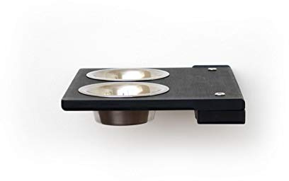 CatastrophiCreations Cat Feeder Wall-Mounted Elevated Feeding Shelf, 8.5 x 11 x 3 Inches, Onyx Bamboo - (Pack of 1)