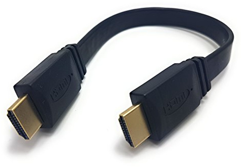 MainCore 25cm long Flat HDMI to HDMI Cable / Lead Ultra HD (4K) 3D-compatible Gold-Plated (Available in 0.25m, 0.75m, 1m, 1.5m, 1.8m, 2.5m, 3m, 4m, 5m, 10m) (0.25m)