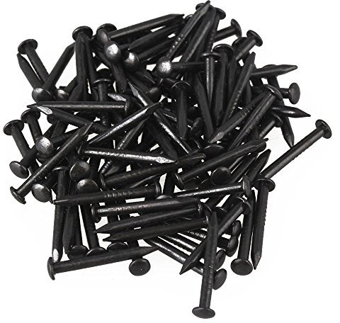 SGerste - Clavo de cabeza redonda para muebles, 15 x 1,5 mm, 50 unidades, color negro