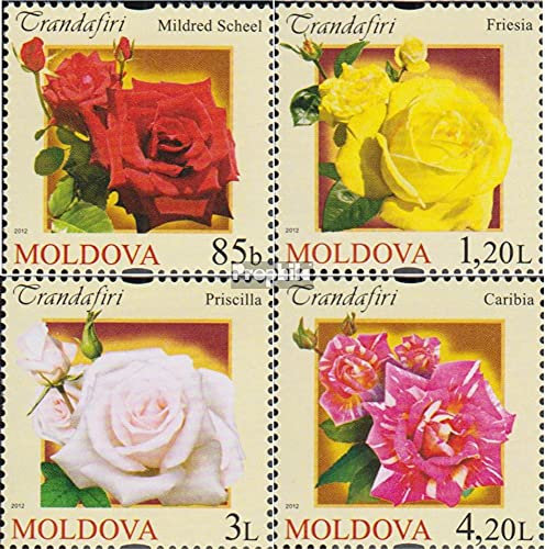 Moldawien 805-808 (complète.Edition.) Neuf avec Gomme Originale ** MNH 2012 Rose sélections (Timbres pour Les collectionneurs) Plantes/Champignons