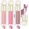 3 Pcs Liquid Blush Kit, Velvet Lightweight Natural-Looking Waterproof Long-Lasting Blush Makeup for Cheek, Eye, Lips