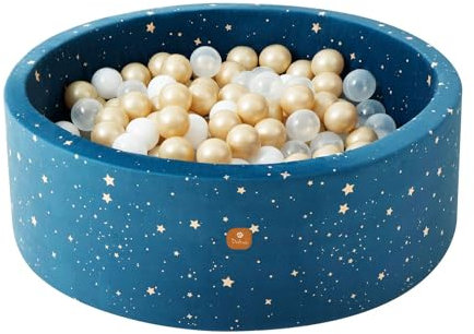 Dodozen Piscina di Palline 90x30cm per Bambino Bambini - Schiuma di Alta qualità - Velluto Super Morbido Senza Palline - Rimovibile e Lavabile - Cielo Notturno