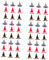 ibasenice 54 STK Weinflasche Hexen Hut Halloween-Mini-hexenhüte Weinflaschenaufsatz Rotwein Weindekor Flaschendekor Halloween-Mini-hexenhut Puppe Hexenhut Topper Esstisch Stoff Weinkappe