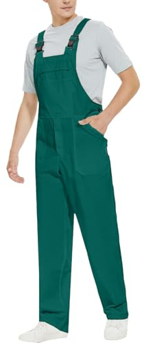 WORK IDEA Peto de trabajo para hombre Multi Pocket Technology - Peto de trabajo para hombre, verde, 4XL