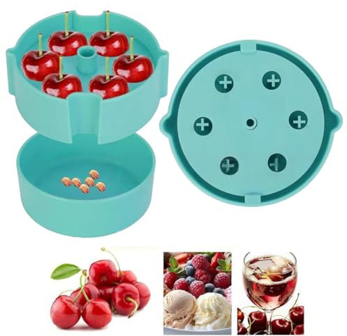 Tocciolatore di ciliegie, snocciolatore, snocciolatore, snocciolatore, snocciolatore per snocciolamento rapido, noccioli di ciliegia (verde)