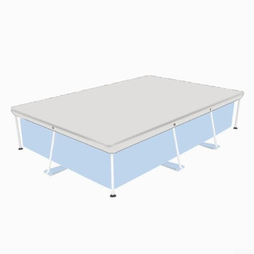 Drivstraw Telo rettangolare per piscina da giardino, tessuto Oxford 210D, impermeabile e resistente ai raggi UV, con ritenzione del calore, adatto per piscine fino a 400 x 211 (400 x 211 cm)