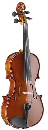 Stagg Three Quarter Size 3/4 Acoustic Solid Wood Violin Set for Beginners, Students, Professionals & Adults, Included Bow and Softcase