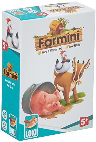 IELLO, Farmini, Board Game, Ages 5+, 1 to 4 Players, 20 mins Minutes Playing Time, Mulyi