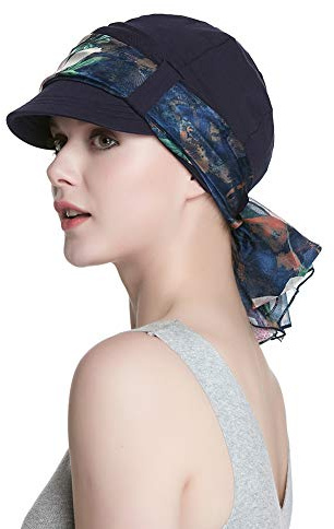 Alnorm Casquette Newsboy pour Femmes avec Foulard Soyeux Bonnet Femme avec Bord