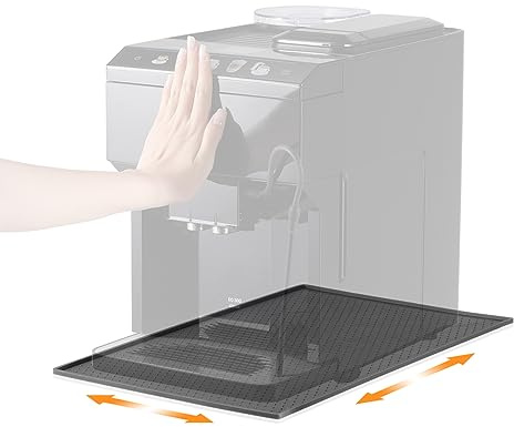 AIEVE Unterlage Kaffeemaschine für Kaffeemaschine Kaffeevollautomat Kaffeemühle kompatibel mit De Longhi Magnifica/Philips LatteGo/Krups/Melitta, 48 x 30 cm, Leicht zu verschieben