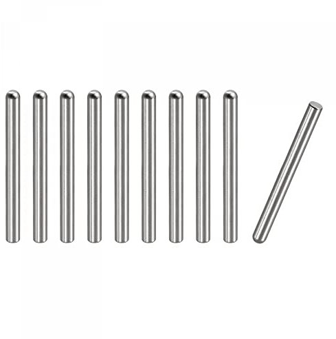 sourcing map 10Stk Spannstifte 304 Edelstahl Rund Flach Holz Stützregale Befestigung 5x55mm